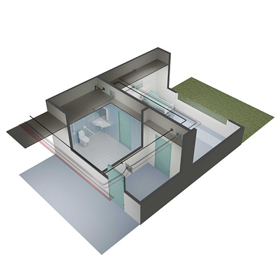 Quarantined space illustration 3d illustration