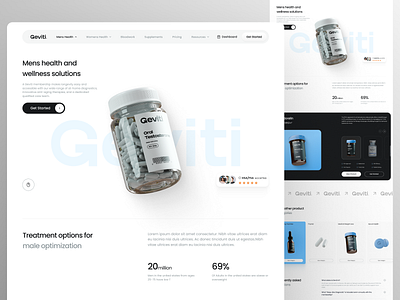 Longevity web design design landing longevity md medical supplements ui ux web webdesign website