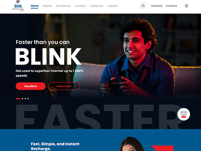 BSNL - Web app class design ins inspiration minimal design modern telecom telecom design ui user interface ux web web desing