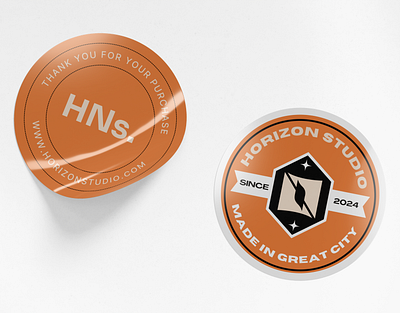 HNS. Brand | Sticker | Front and Back brand hns. sticker