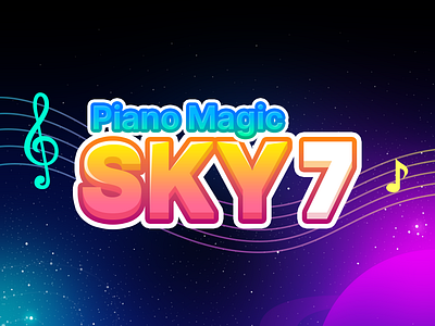 Piano Sky: Title app game logo logo game magic tiles music music game music tiles piano piano game piano tiles text title title game typo