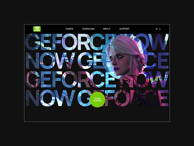 GeForce Now website redesign (animation) animation motion graphics redesign ui ux