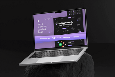Job & Company Landing Page app design app uiux design graphic design landing page design landing page uiux ui ui ux design uiux w website website design