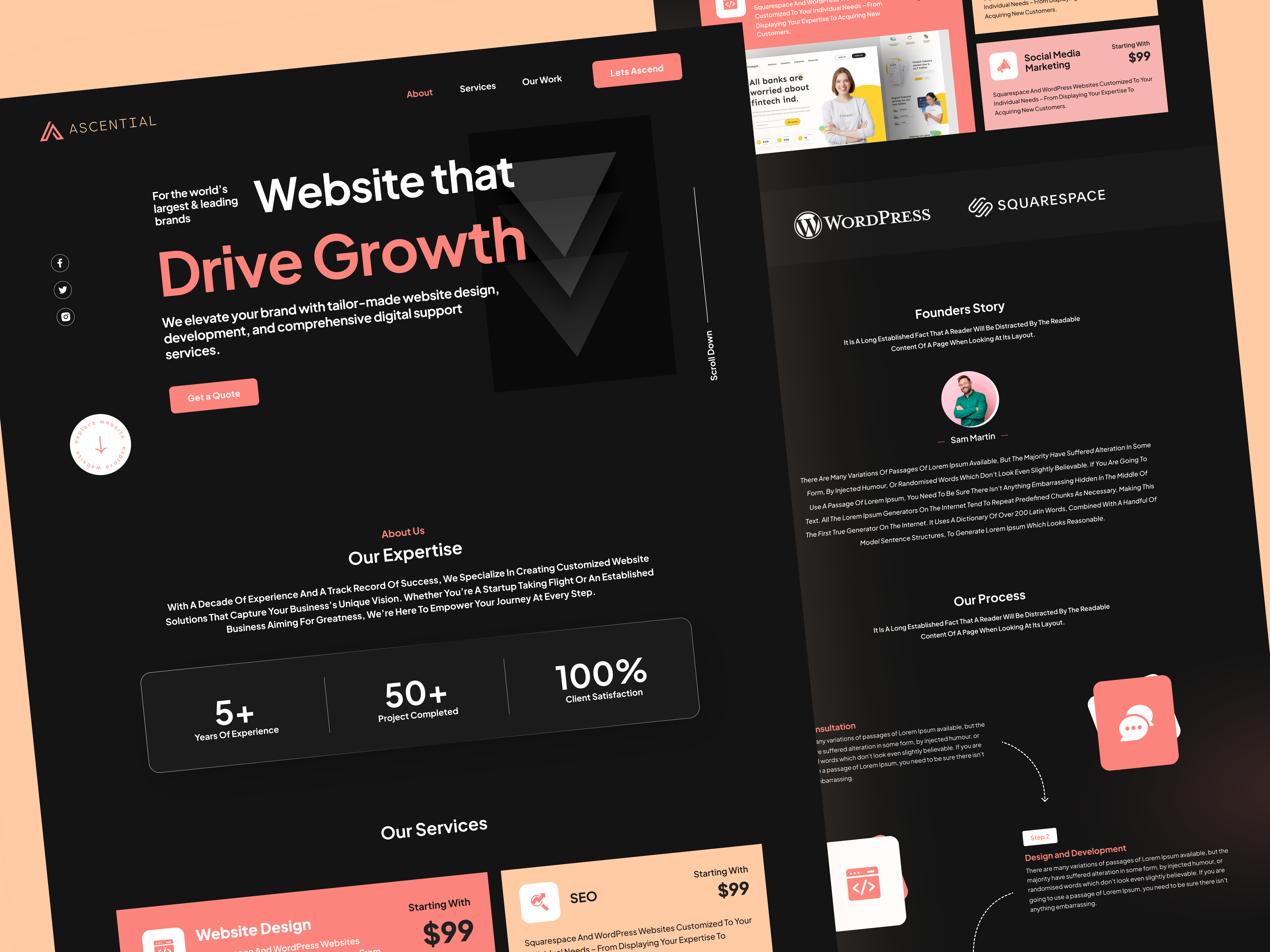 Example of Modern & High Converting Website Design