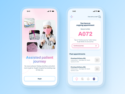 Medical patient journey app app design doctor hospital journey medical mobile app patient running ui ui design ui ux