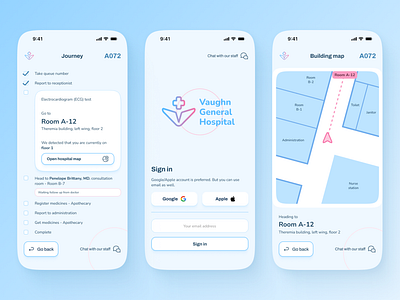 Medical patient journey app app branding design doctor hospital logo medical mobile app pastel patient soft ui ui design ui ux