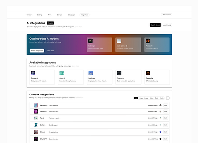 An AI analytics dashboard ui