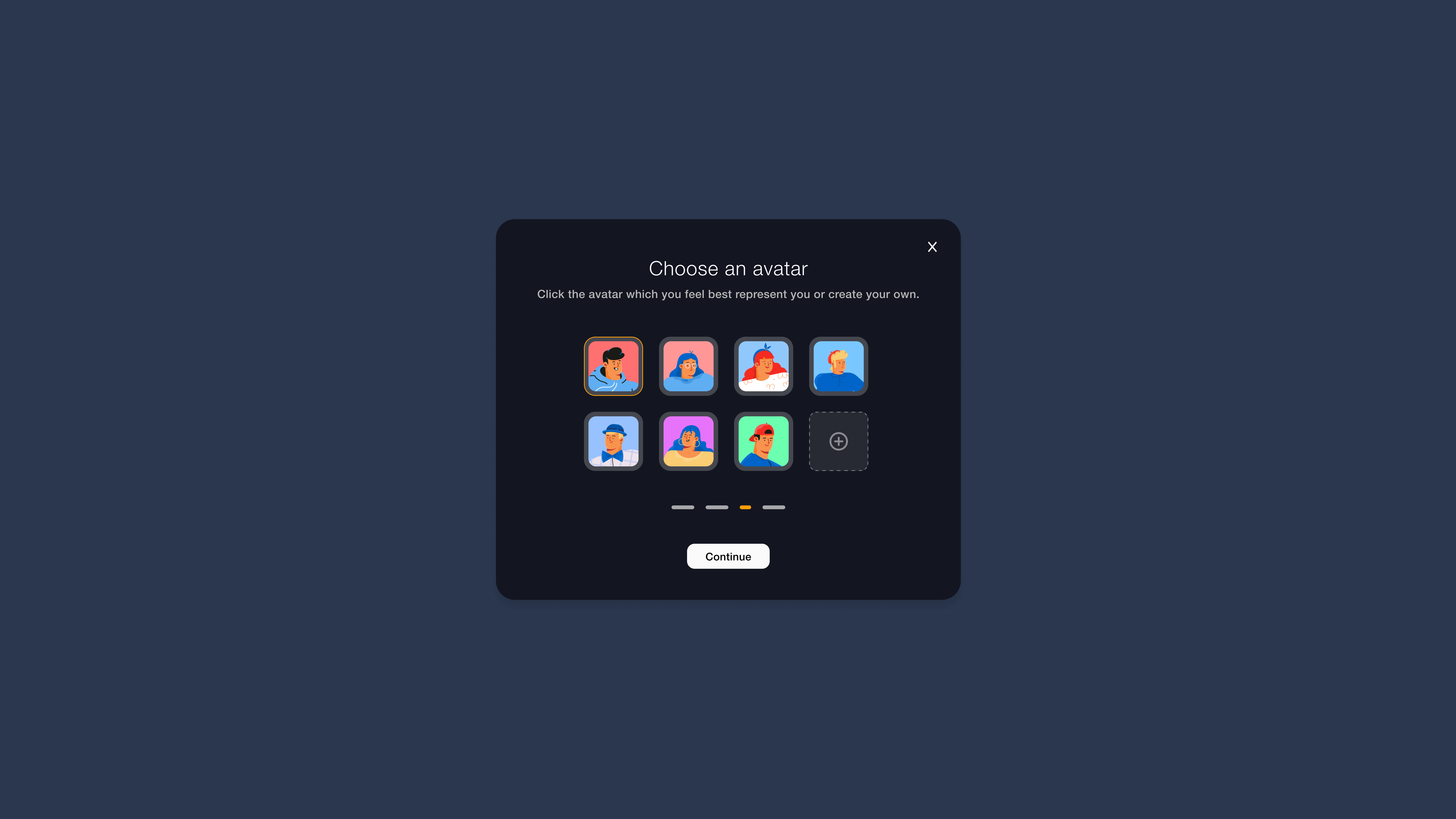 Day 87 - Avatar #DailyUI animation avatar dailyui darkmode design pop up overlay swiss design ui ux