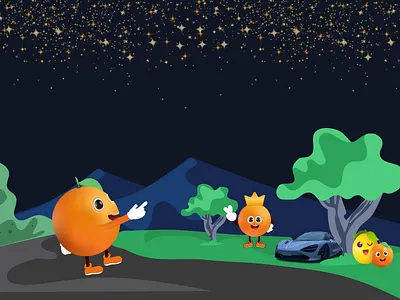 Orange in the park design graphic design home screen illustration orange ui ux