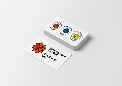 The Flower Bucket / Flower Shop branding business card logo