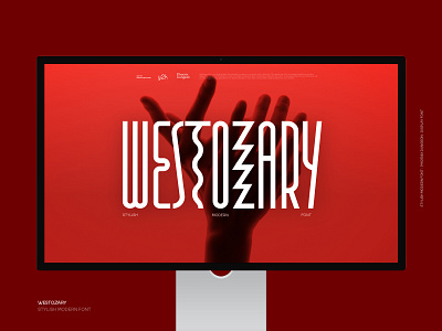 Westozary - Display Unique Font branding casual display fashion font graphic design headline illustration landing page logo long modern poster red street stylish typeface typography ui wave