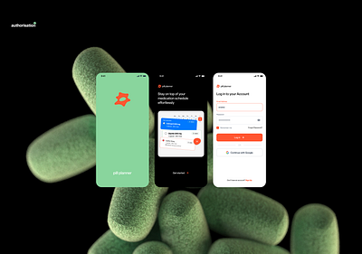 Medication planner App [authorization] app auth authorization design figma health health care log in login medication mobile mobile app mobile first mobile interface sign up ui uiux user interface ux ux ui