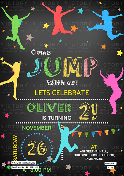 Birthday Party Invitation card in playfull design 4356 birthday graphic design illustration invitation photoshop