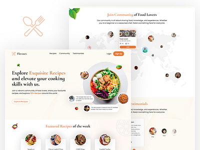 Recipes Landing Page branding design graphic design landingpage ui uiux