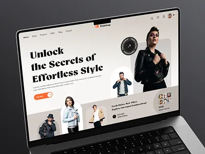 Fashion eCommerce Website Hero Section Design design e commerce ecommerce app fashion fashion ecommerce figma graphic design hero section illustration minimal online store shopping typography ui uiux ux web development