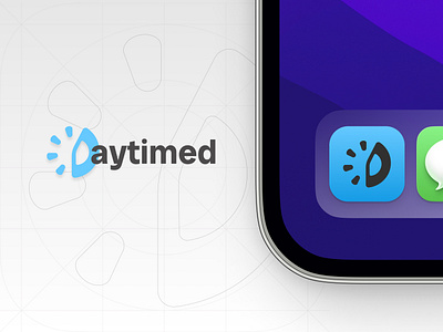 Logo Daytimed App app branding icon logo smart time tracking ui ux watch