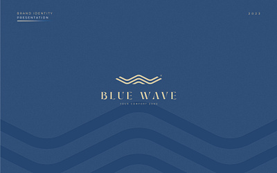 BLUE WAVE blue brand id branding design developer hotel logotype ocean real estate sea villas wave