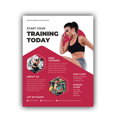 GYM FLYER DESIGN flyer graphic design gym magazine poster design social media flyer training today