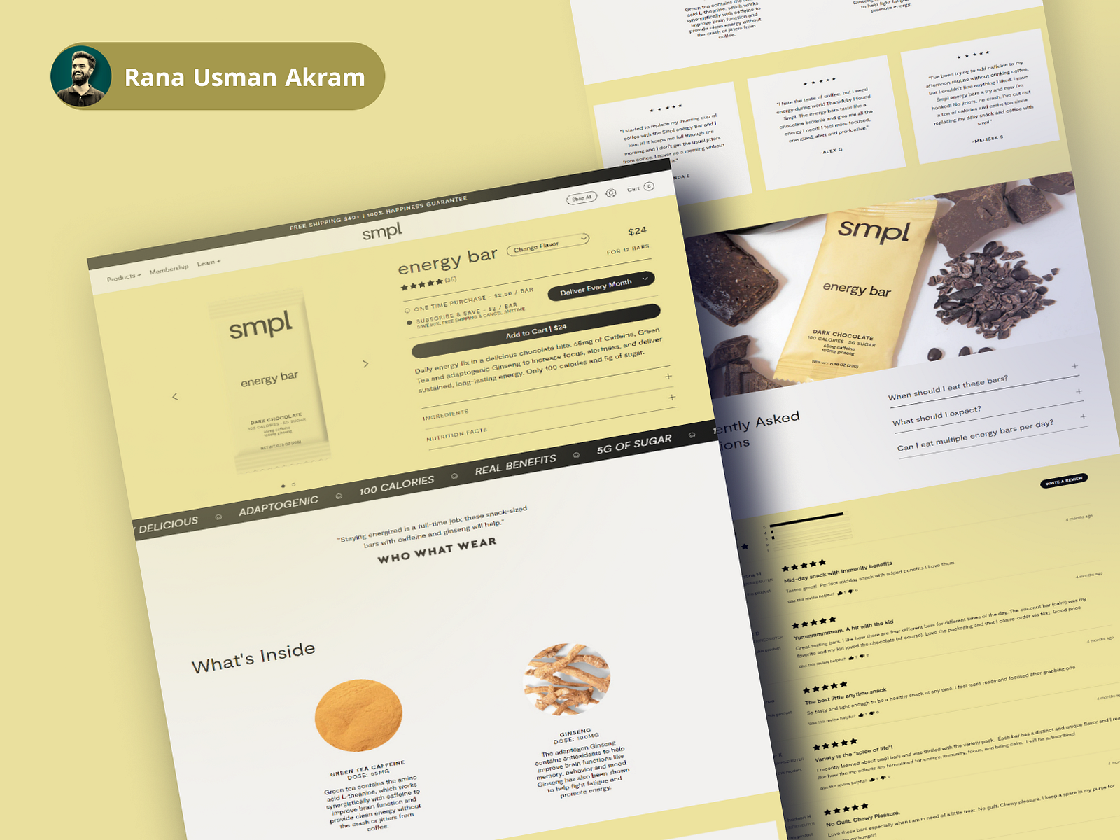 Landing page smpl by Usman Ghani on Dribbble