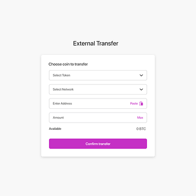 Web3 token transfer pop-up design adobe xd branding design ui ux