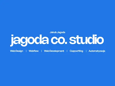 Jagoda Co. Studio | Website branding graphic design ui web design webflow
