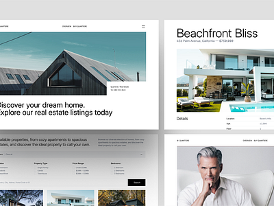 Quartiere astro clean home house real estate tailwind template theme