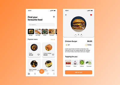 Food order Ui Design design ui user interface