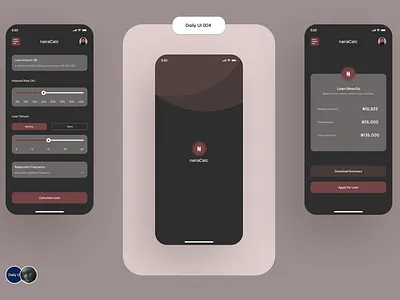 Loan Calculator #DailyUI #Day004 #100DaysChallenge #UIUX design mobile app mobile design ui uiux