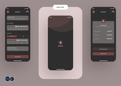 Loan Calculator #DailyUI #Day004 #100DaysChallenge #UIUX design mobile app mobile design ui uiux
