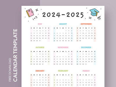 Yearly School Calendar 2024-2025 Free Google Docs Template 2024 2025 calendar school calendar calendar template calendars docs free calendar template free google docs templates free template free template google docs google google docs google docs calendar template school school calendar school yearly calendar template