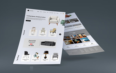 E-Commerce Furniture Website Design bed bedroom chair chest drawer dinning room furniture home furniture kitchen room living room lounge chair side table side table lamp sofa table lamp ui ui design user interface ux design wardrobe