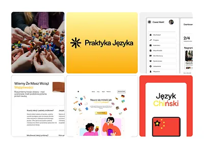 Portoflio Website | Language School branding design graphic design illustration ui web design webflow website