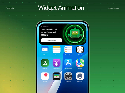 Financial Mobile App - AI Assistant Widget Animation ai application ai assistant app interaction finance app finance tracker financial analytics fintech mobile app design fintech saas gemification interactive ui mobile animation mobile app design mobile design inspiration mobile widget motion design motion graphics product design ui design ux design widget animation