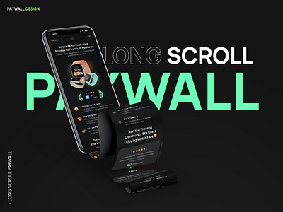 Long Scroll iOS Paywall Design agency app animation apple watch faces branding dark ui emote graphic design ios ios design logo design mobile app paywall paywall designs price plans purrweb ui uiux uiux agency watch faces web design