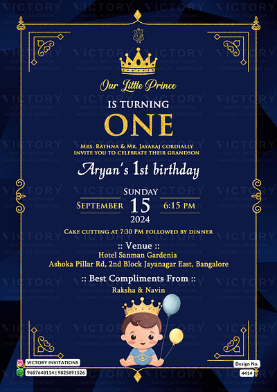 Birthday Party Invitation card in minimalistic design 4414 birthday graphic design illustration invitation photoshop