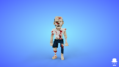 Voxel Zombie Character 5 - 3D Fantasy Game Asset 3d 3d model avatar character fantasy game art game asset humanoid lowpoly magicavoxel stylized undead voxedit voxel art voxelart zombie zombies