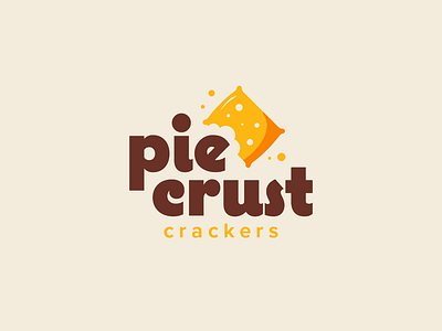 Pie Crust Crackers Logo Designs brand identitiy branding corporate identity creative cute design designs food graphic design graphic designs inspiration logo logo work recent shot simple snack visual identity