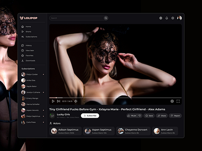 Adult Video App | Erotica 18+ | XXX app branding design figma graphic design illustration logo ui ux vector