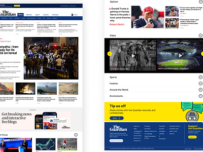 The Guardian Webpage Redesign blogpage news ui theguardian ui userinterface ux