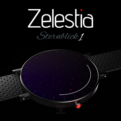 Zelestia Sternblick - Smart Watch Design 3d black c4d concept dark fediuc interface os product product design rendering stars sternblick system ui watch zelestia