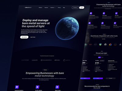 Spacehost - B2B Cloud Computing Company b2b cloud design designs figma graphic design landing page no code saas site web space ui uiux user interface ux web web design website wordpress world