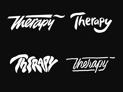 Therapy branding calligraphy custom flow handlettering hip identity imperfection lettering logo logotype modern process raw script street therapy type unique urban