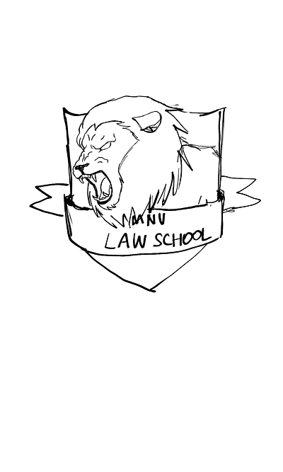 Sketch of MNU Law School Mascot/Logo branding clip studio paint graphic design logo sketch