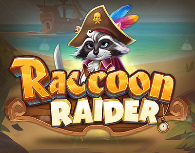 Raccoon Raider: Creative Slot Game Art 2d artwork animation design game characters game development gamix labs illustration slot slot art services slot game development services slot machine slot machine services slot services slot theme art ui