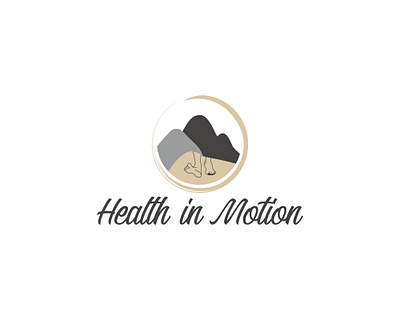 Health in Motion logo active lifestyle branding earth tone logo fitness logo design foot care logo design healing logo design health in motion logo holistic health branding mountain symbol logo movement in health design natural wellness logo organic health logo physical therapy logo therapeutic service branding walking logo design well being logo concept wellness branding wellness journey logo