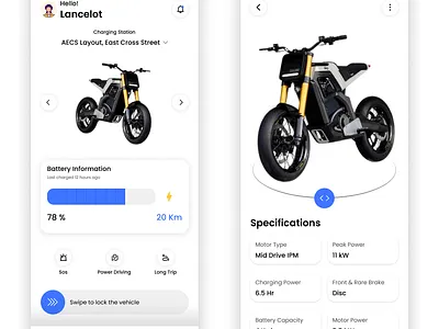 Electric Vehicle Mobile App dailyui electric figma mobileapp ui uidesign uiux uiuxdesign ux uxdesign vehicle