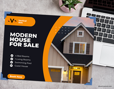 Modern House For Sale ads branding canva design graphic design home house product real estate