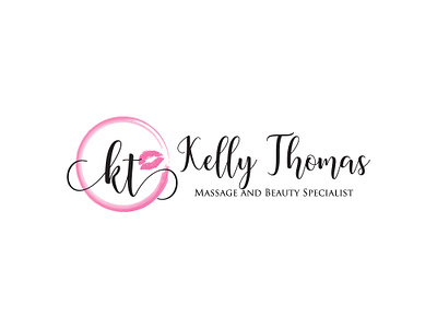 Beauty Specialist logo beauty salon logo beauty services logo beauty specialist logo best logo designer branding design elegant logo feminine logo graphic design kelly thomas logo lipstick logo logo logo design logo maker massage and beauty logo massage therapist logo minimalist pink logo spa logo wellness logo