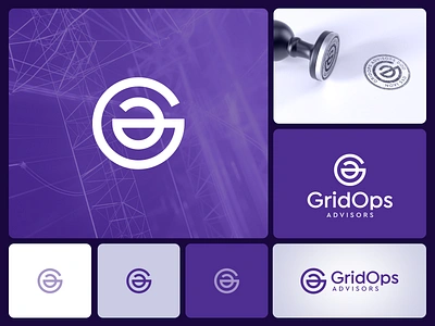 GridOps brand identity branding logo