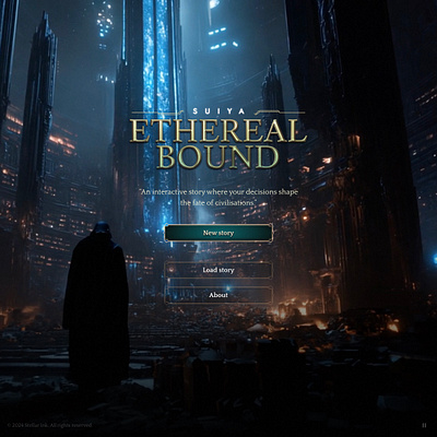 Ethereal Bound - Interactive story ai design gaming interactive logo story ui